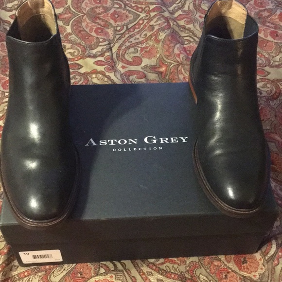 Aston grey chelsea boots Clearance
